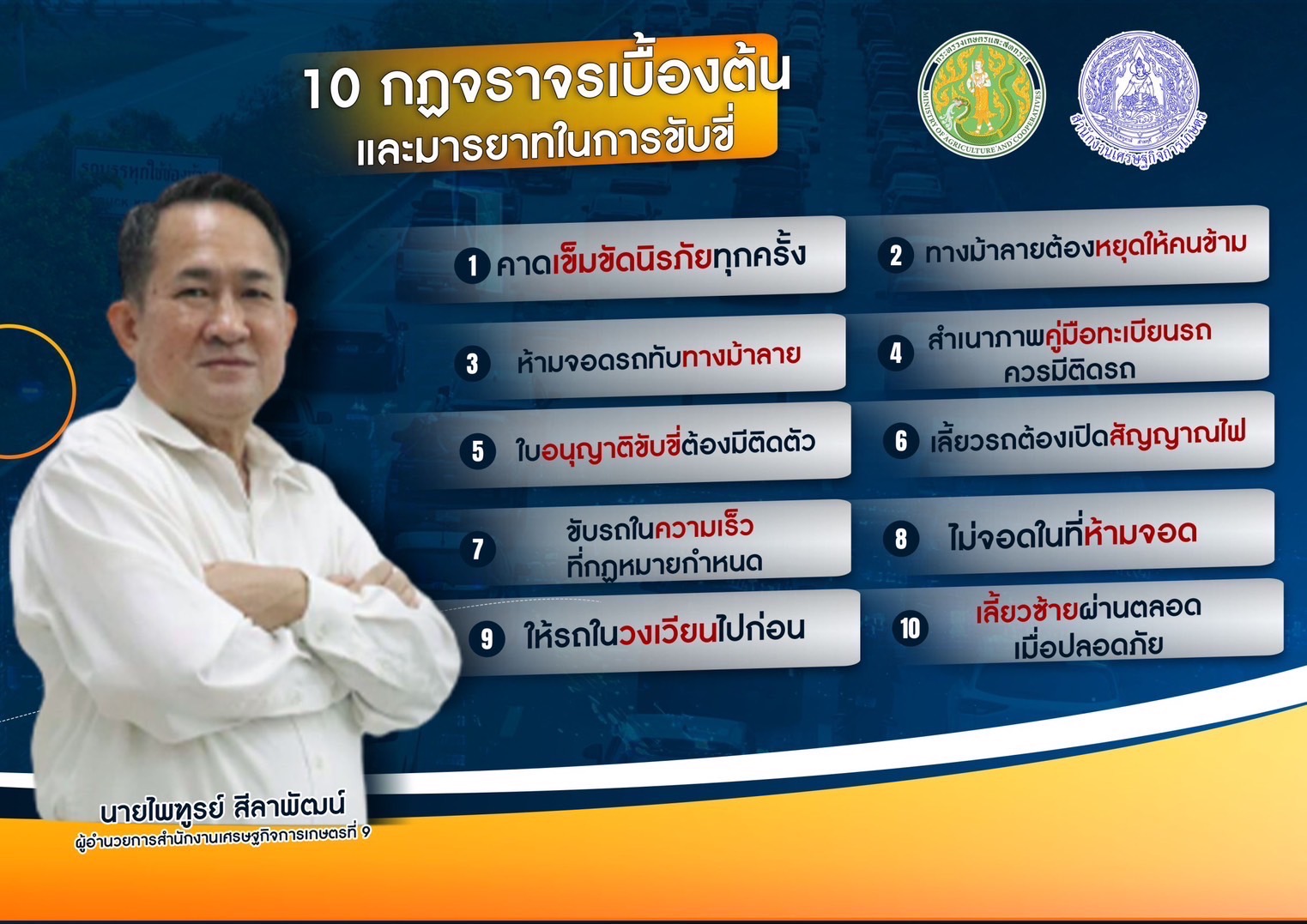 สศท.9 10 กฎจราจรเบื้องต้นและมารยาทในการขับขี่