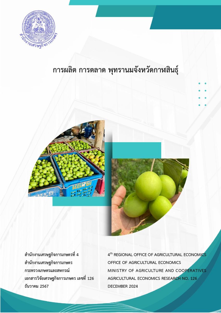 การผลิต การตลาดพุทรานมจังหวัดกาฬสินธุ์